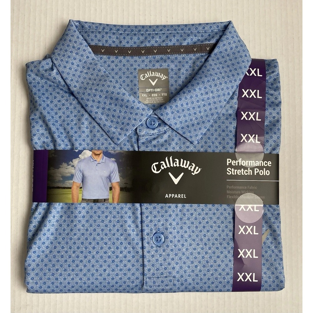 Callaway Men's Moisture OPTI DRI Wicking Performance Golf Polo XXL Regatta New - Picture 2 of 7